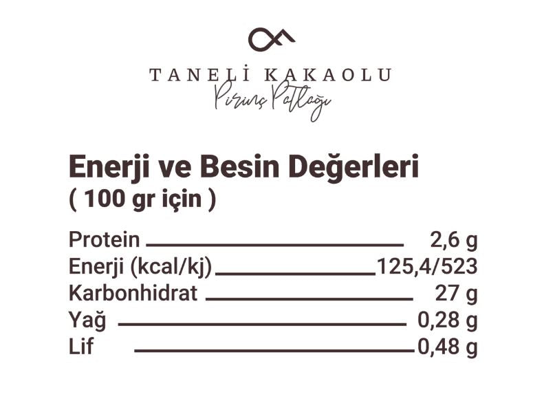 Taneli Kakaolu Pirinç Patlağı 350 GR