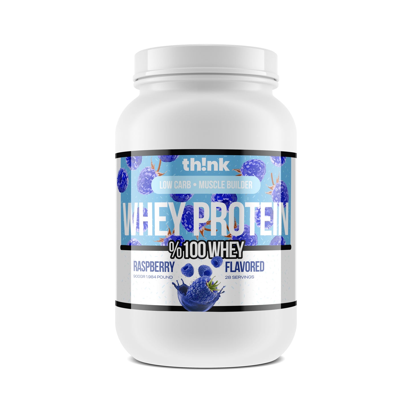 2 ADET THINK WHEY PROTEİN FRAMBUAZ AROMALI 900 GR