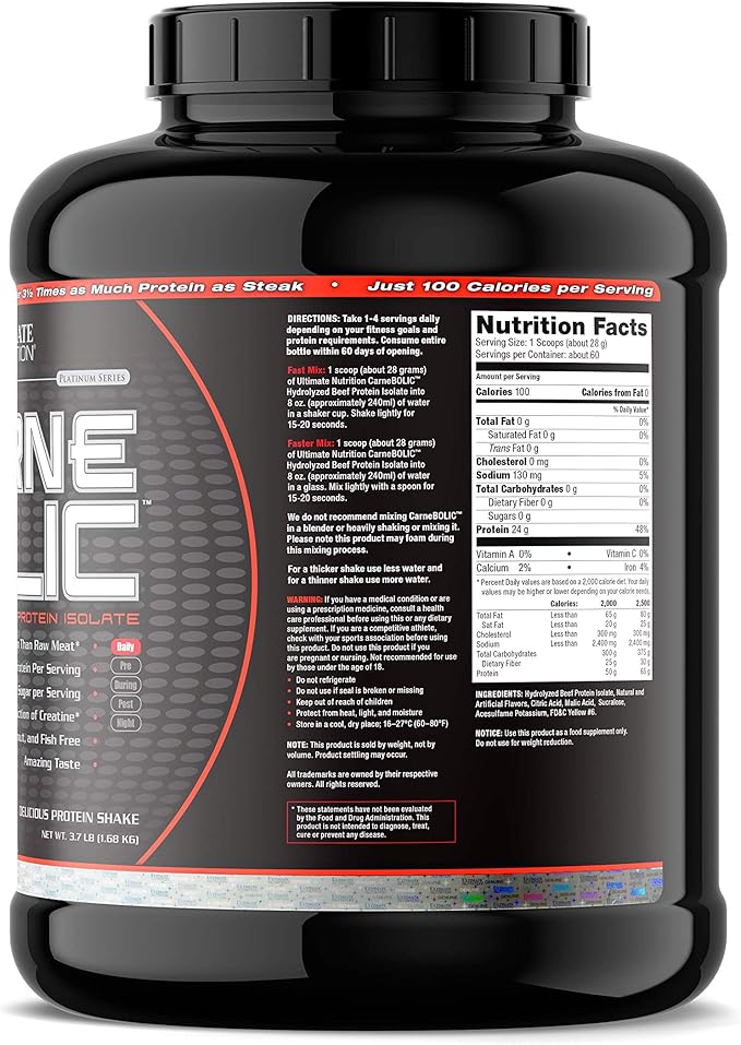 2 ADET ULTIMATE NUTRITION CARNEBOLIC PORTAKAL AROMALI