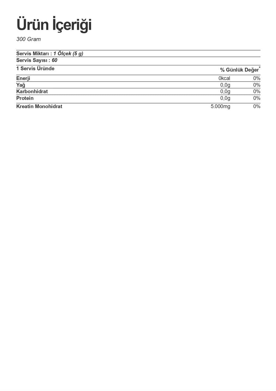 Kreatin Mikronize 300 Gr