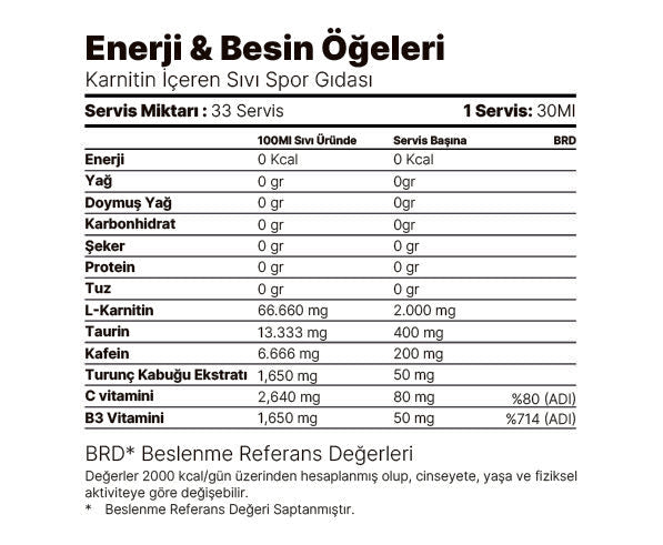 THINK THIN CARNITINE MEYVE KOKTEYLİ AROMALI 1 LT