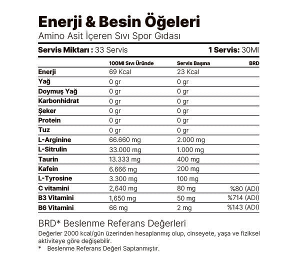 DOOMS DAY SIVI PRE-WORKOUT BUZLU ŞEFTALİ AROMALI 1 LT