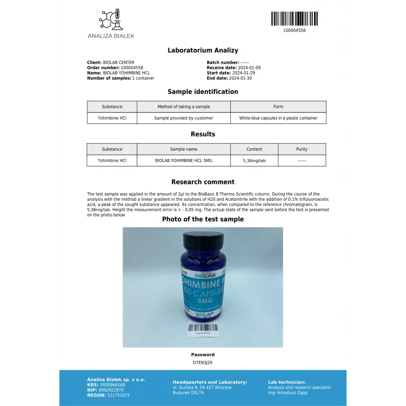 Bio Lab Yohimbine 100 SERVİS