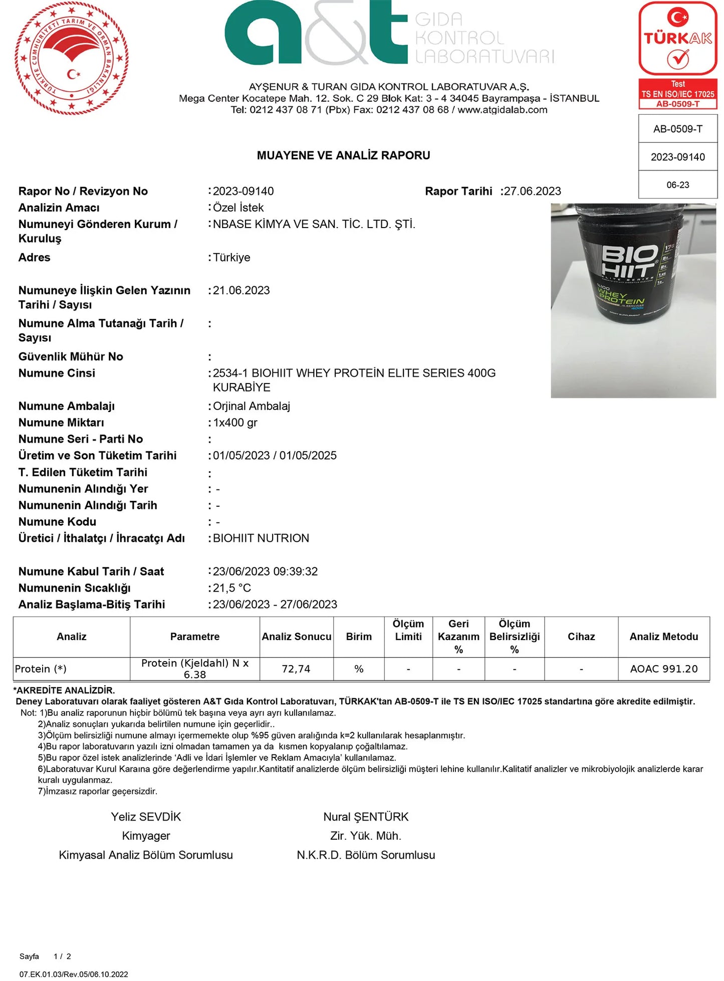 BİO HİİT 400 GR WHEY PROTEİN