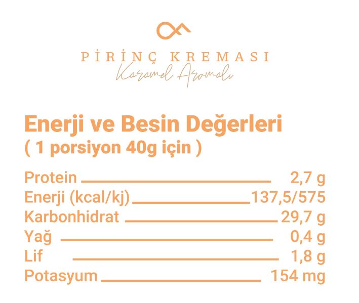 Karamel Aromalı Pirinç Kreması 500 GR