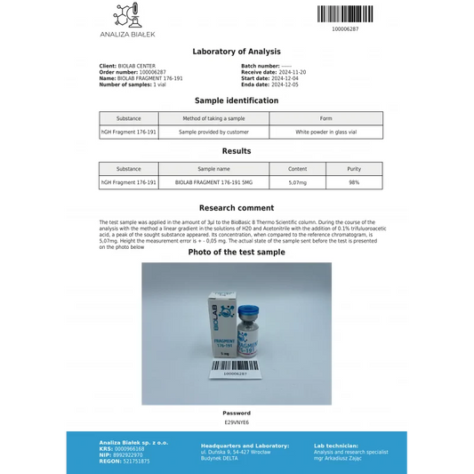 BİO LAB FRAGMENT 176-191 5 mg