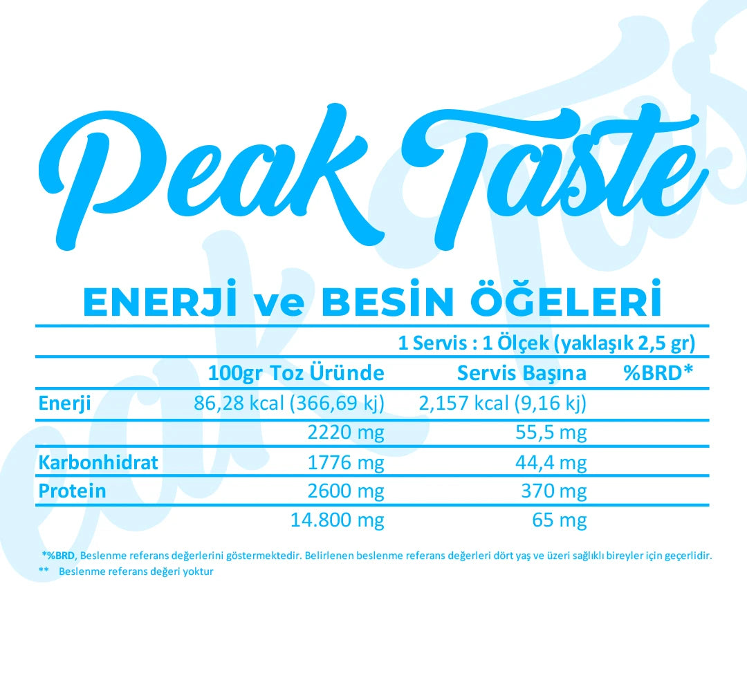 PEAK TASTE ÇİKOLATA AROMALI TOZ TATLANDIRICI 150 GR
